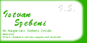 istvan szebeni business card
