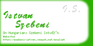 istvan szebeni business card